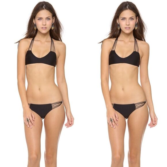 Free People x Mikoh Banyans Racer Bikini Top Night - Picture 1 of 5